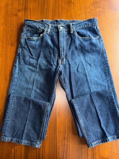 Levi's Men's 505 Regular Fit Straight Leg Dark Wash Jeans - Size 34x32