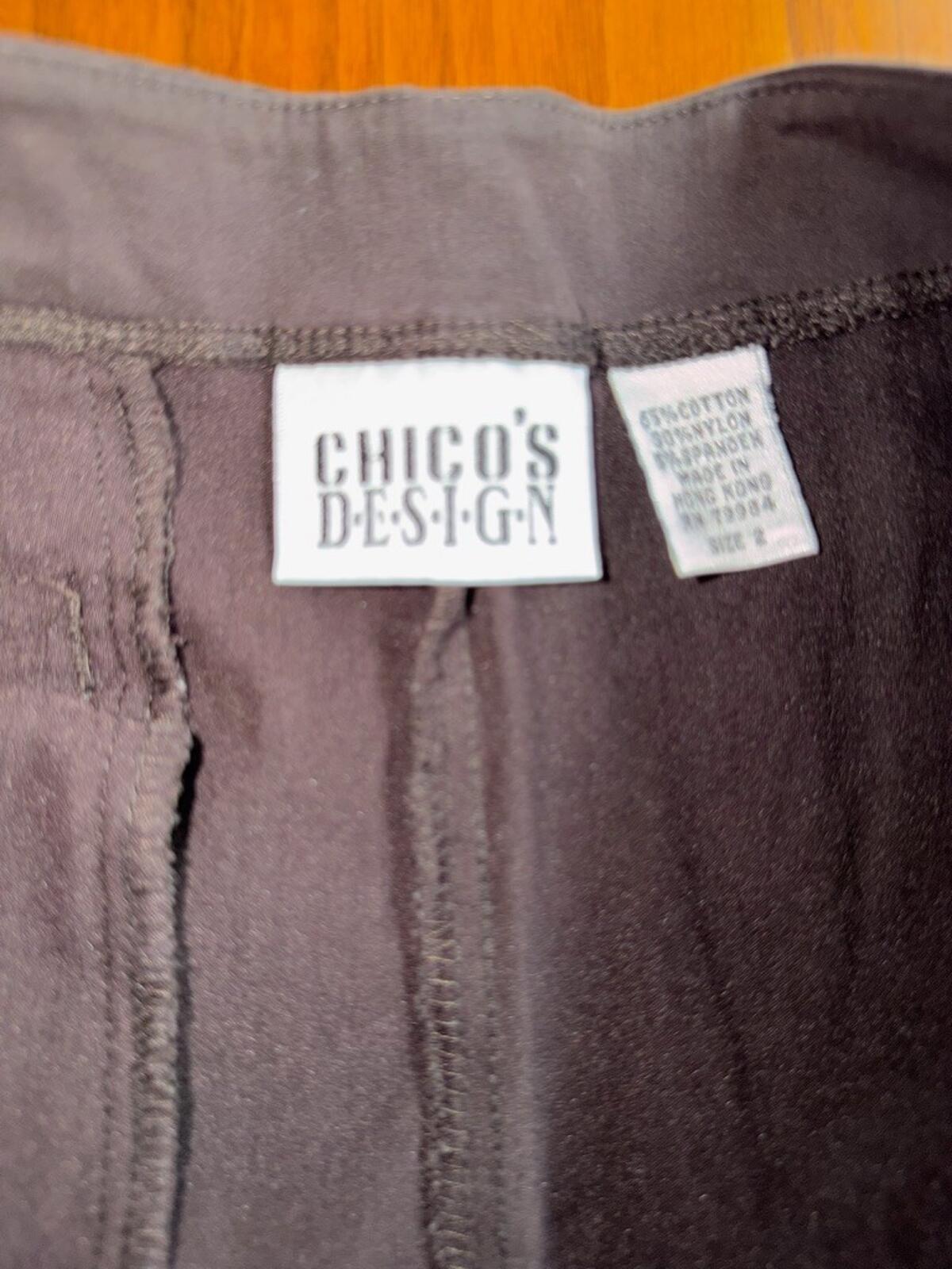 Vintage Chico's Design Women's Cotton Blend Brown Pants - Size 2