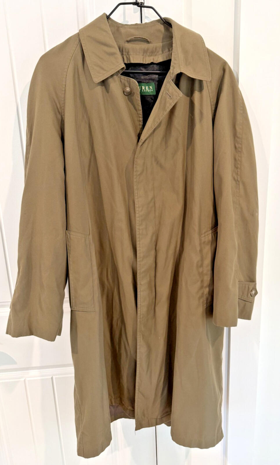 Lauren Ralph Lauren Men's Tan Trench Coat w/Removable Liner - Size 36S