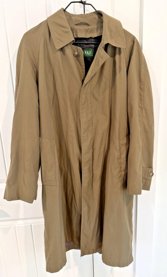 Lauren Ralph Lauren Men's Tan Trench Coat w/Removable Liner - Size 36S