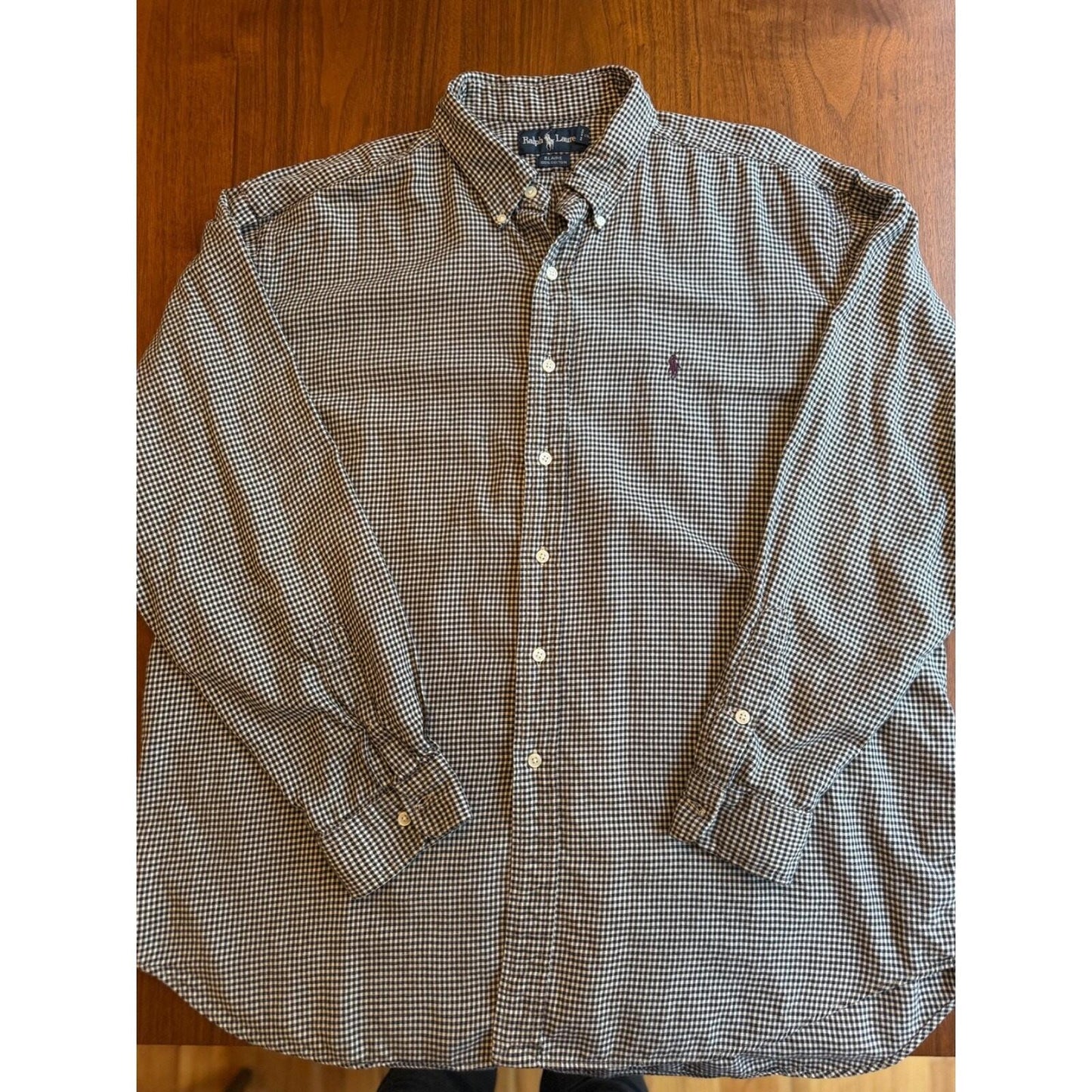Polo Ralph Lauren Blaire Fit Black & White Gingham Button-Down - Size XL