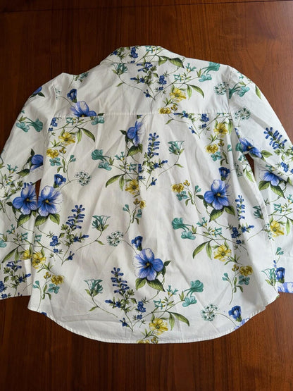 Philosophy Republic Women's Floral Patterned Long Sleeve Button Down Shirt - Siz