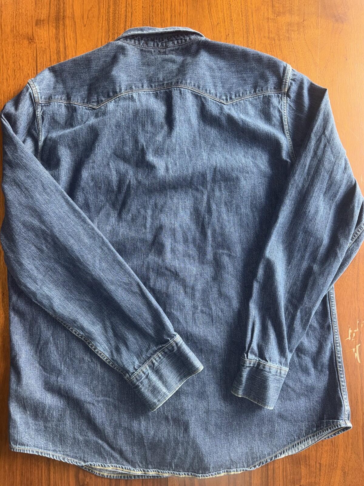 Levi's Slim Fit Western Pearl Snap Shirt - Size XXL
