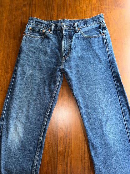 Levi's 505 Men's Jeans 33x32 Regular Fit Straight Leg Medium Wash Red Tab 33x32