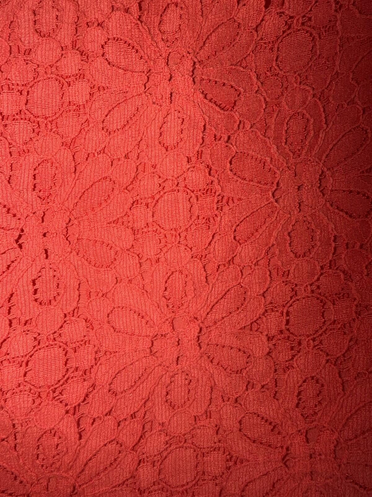 Moulinette Soeurs Women's Red Lace Peplum Blouse - Size 10