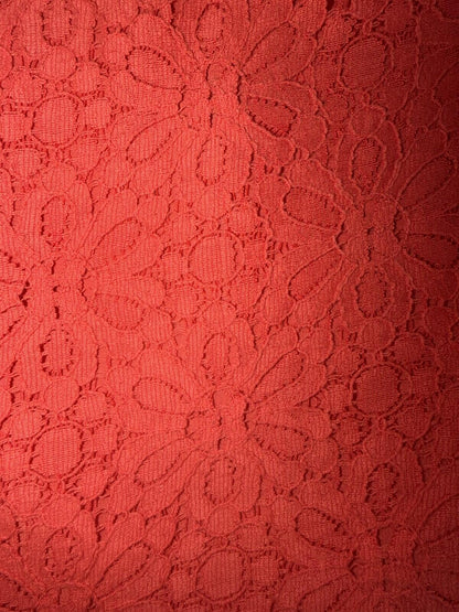 Moulinette Soeurs Women's Red Lace Peplum Blouse - Size 10