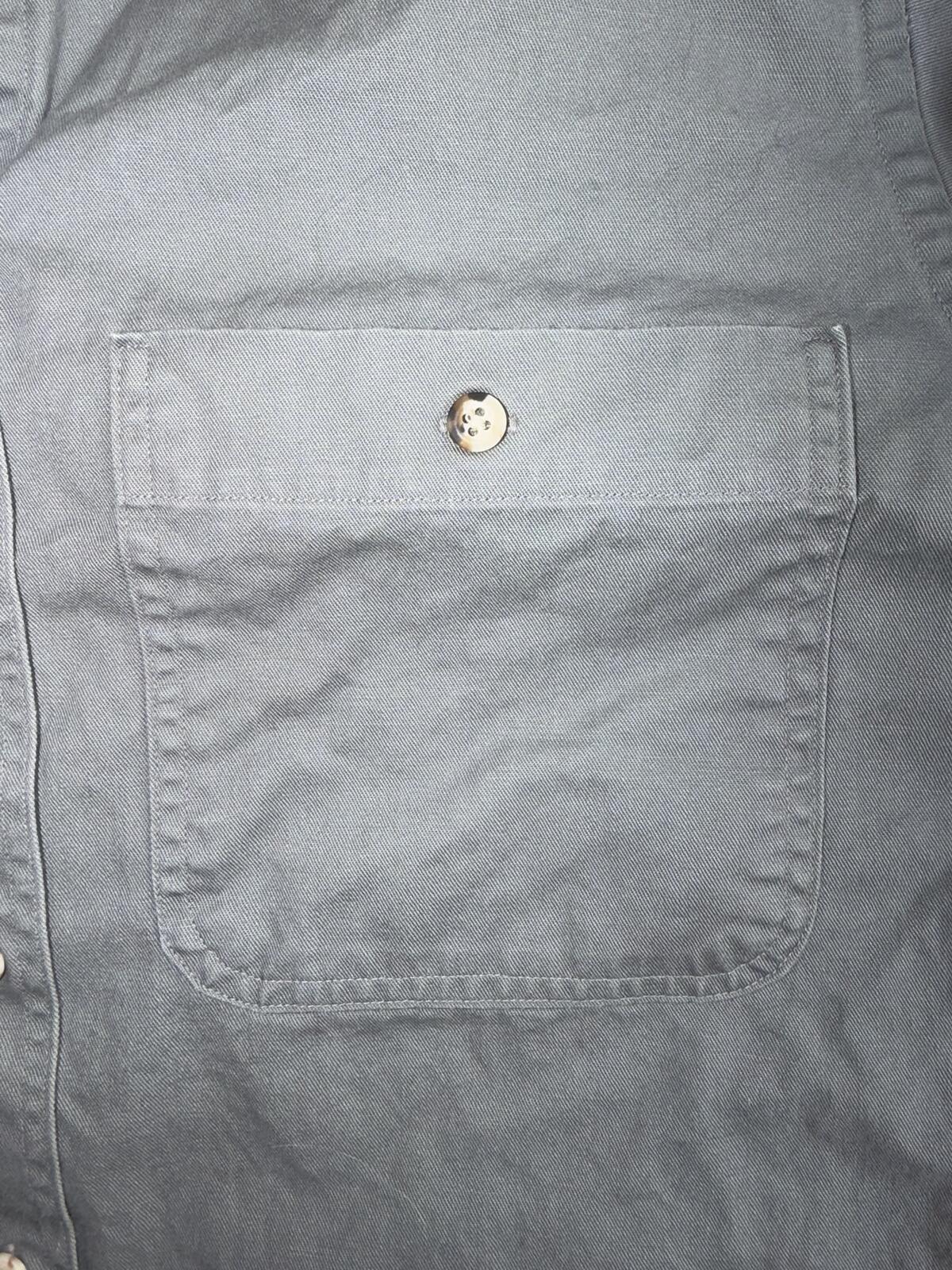 Vintage J.Crew Women's Grey Long Sleeve Button-Up Utility Shirt - Size M
