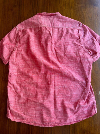 Woolrich Men's Red Short Sleeve Button Down Shirt Size M