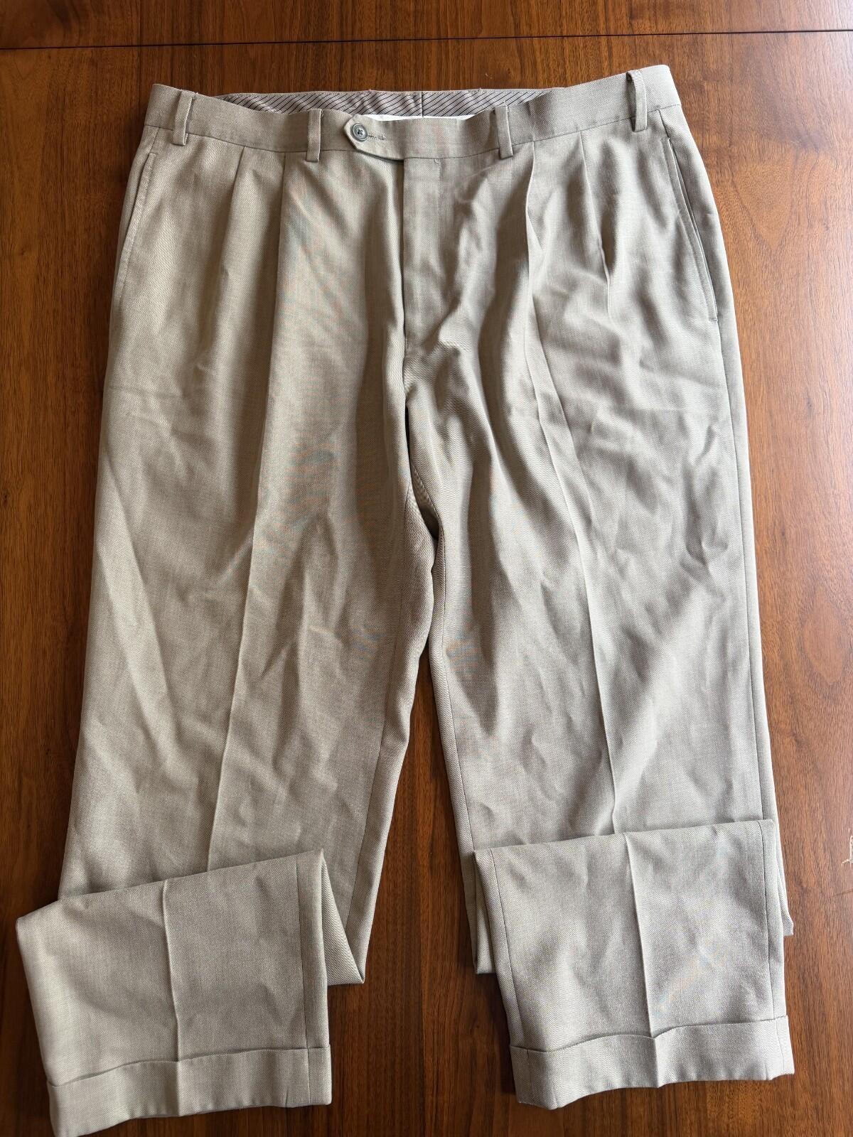 Lauren Ralph Lauren Men's Tan Pleated Cuffed Dress Pants - Size 36x30