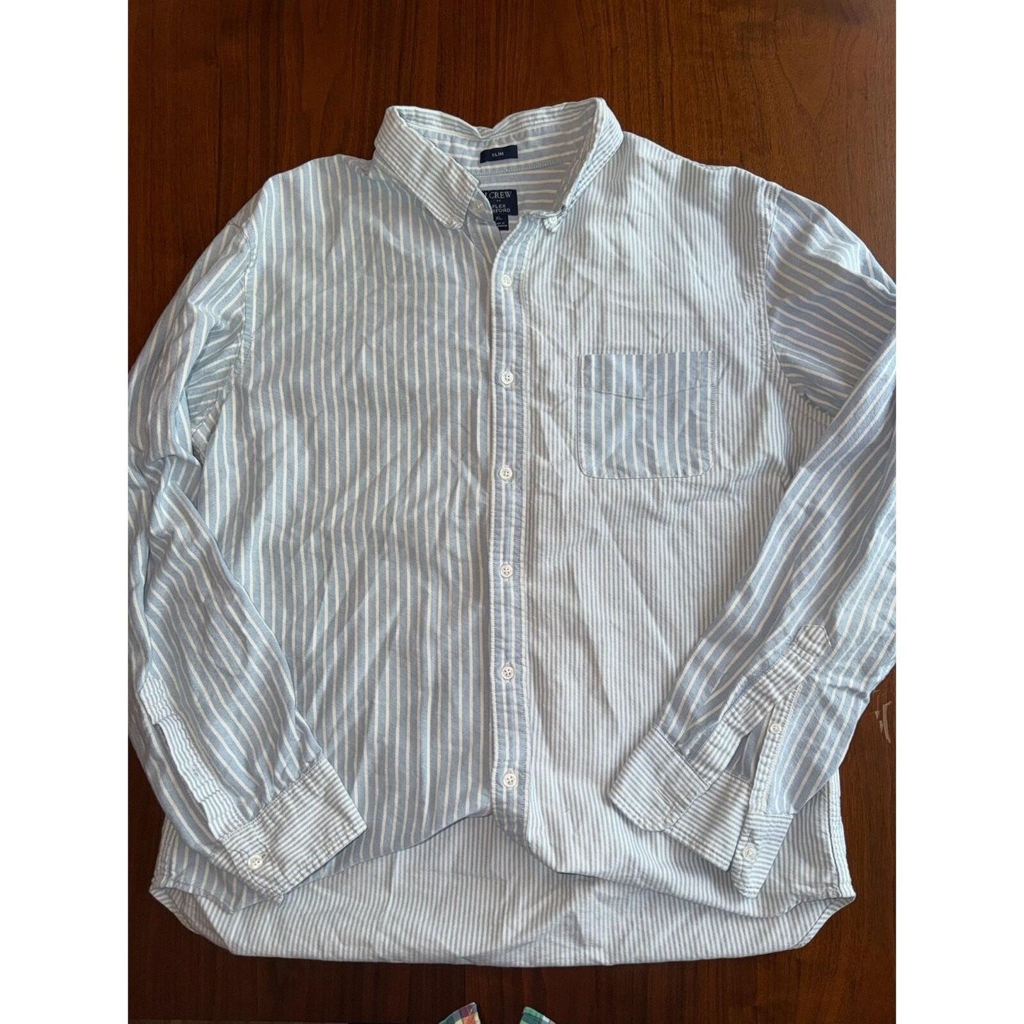 J.Crew Flex Oxford Slim Fit Multi-Striped Button Down - Size XL
