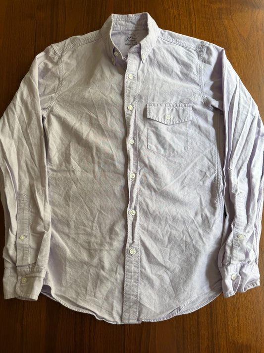 J.Crew Men's Lightweight Slim Oxford Lavender Button-Down Shirt - Size XS