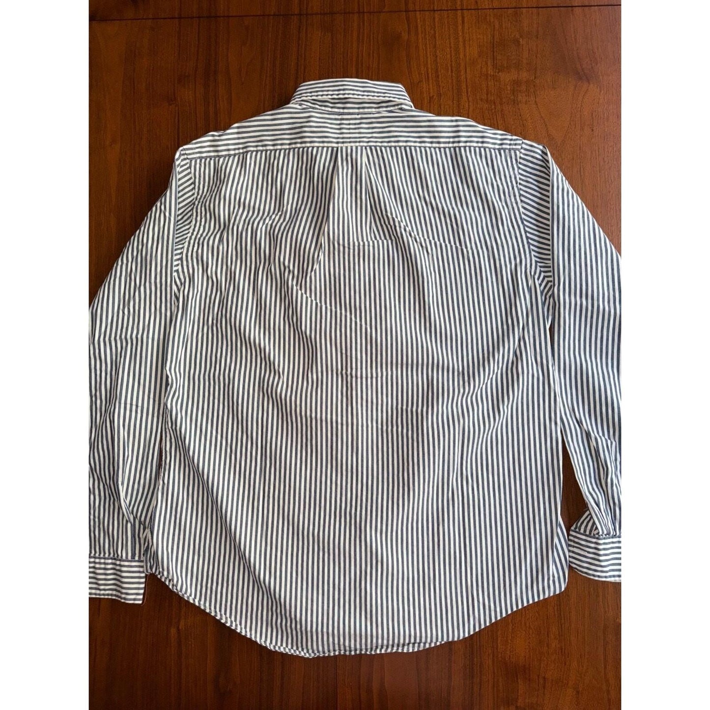 Polo Ralph Lauren Custom Fit Navy and White Striped Button Down Shirt - Size L