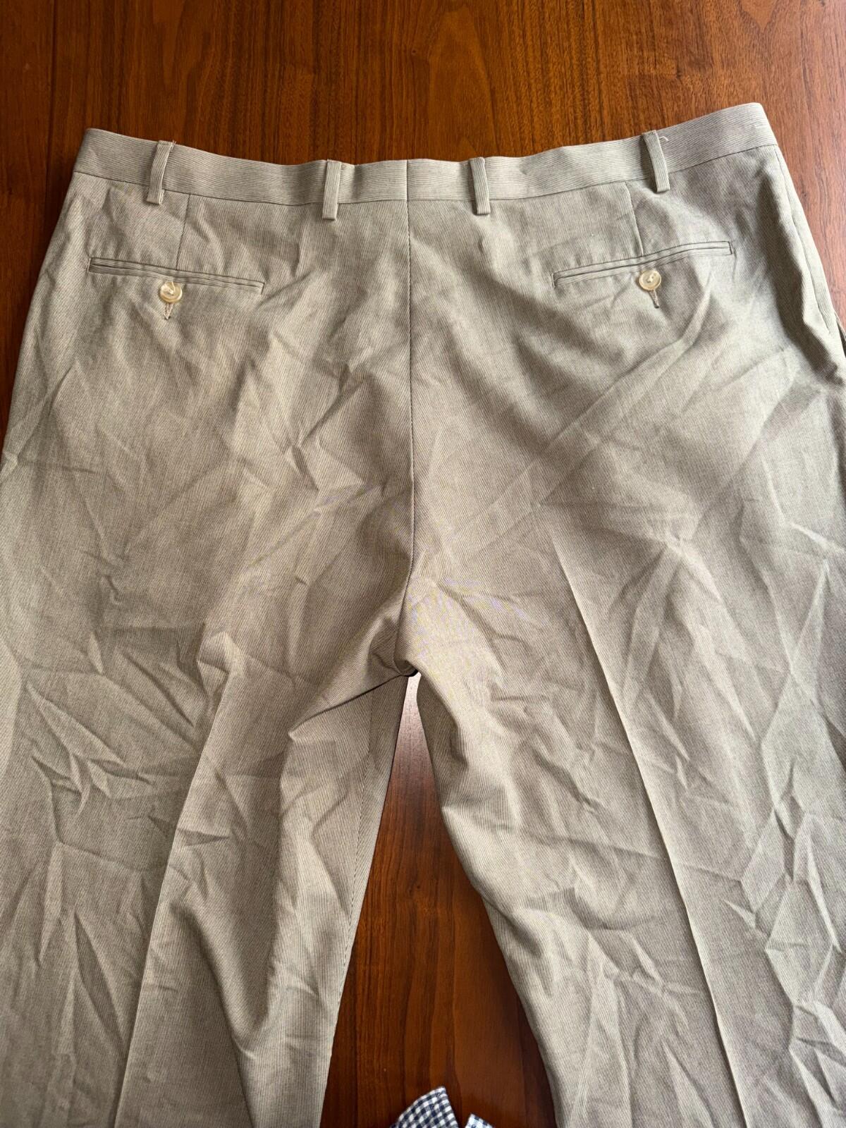 Ralph Lauren Men's Pleated Cuffed Pants Khaki Brown 40x32