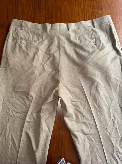 Ralph Lauren Men's Pleated Cuffed Pants Khaki Brown 40x32