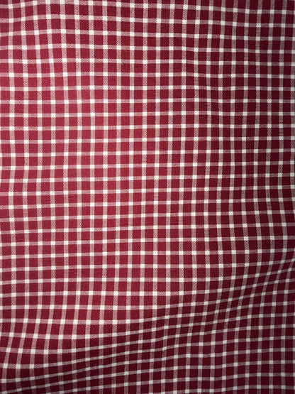 L.L.Bean Men's Red Check Wrinkle Resistant Cotton Button Down Shirt - Size L