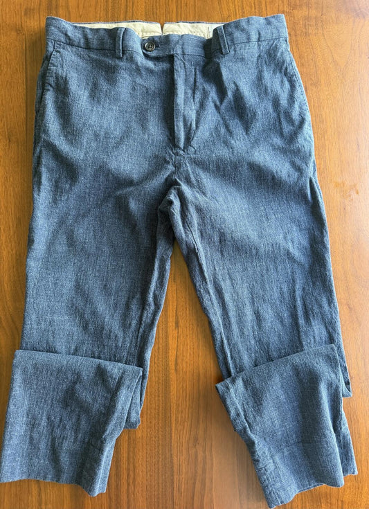 Banana Republic Men's Blue Textured Dress Pants - Size 33x30