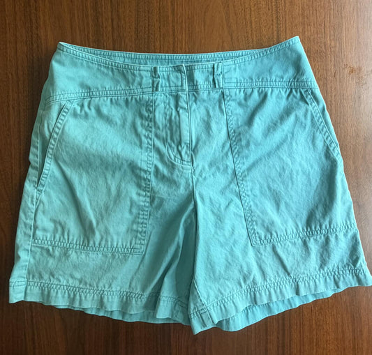 Jones New York Signature Women's Turquoise Cotton Shorts - Size 4