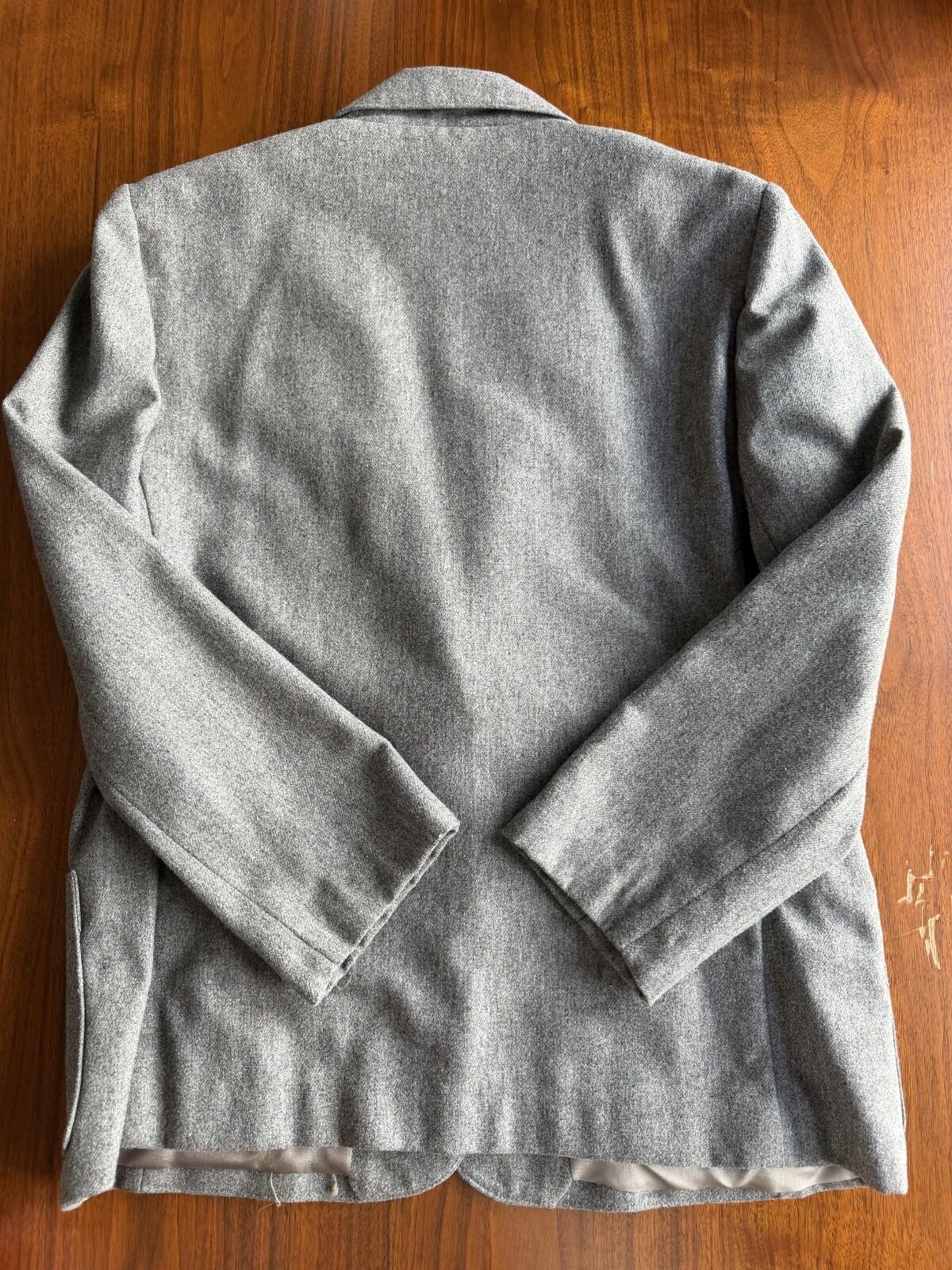 Vintage Russ Togs Grey Two-Button Blazer Jacket - Size 16 Made in USA
