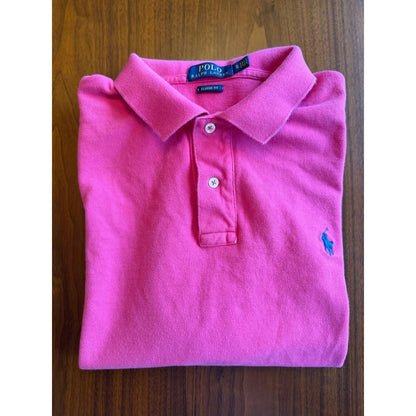 Polo Ralph Lauren Men's Pique Polo Shirt in Bright Pink - Size XL