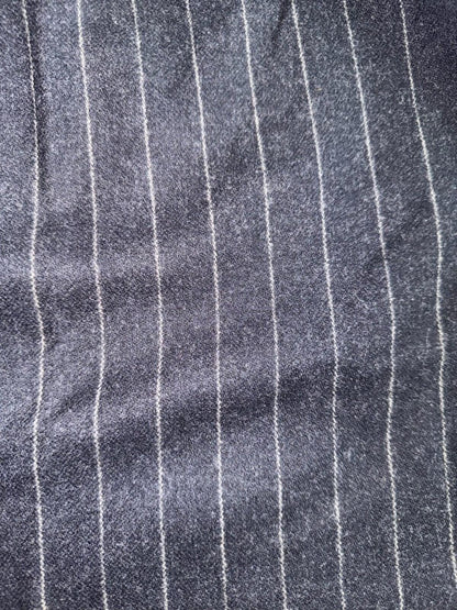 Vintage Badgley Mischka Women's Wool Pinstripe Skirt Charcoal Grey - Size 14