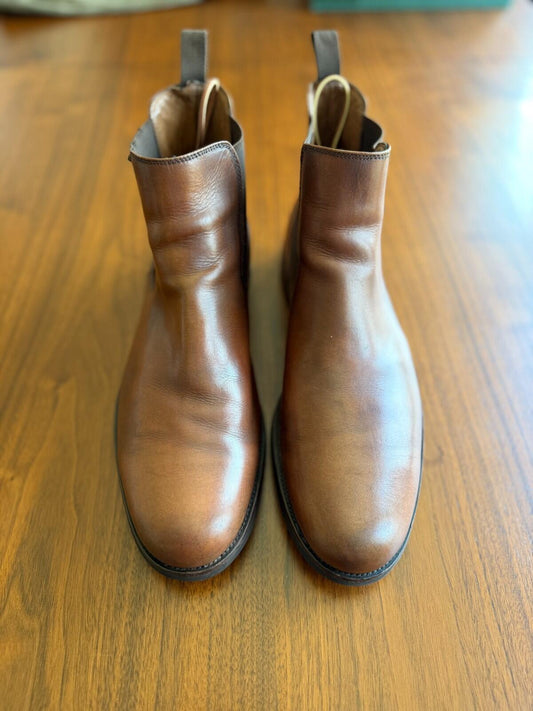 Johnston & Murphy Men's XC4 Stanton Chelsea Boots Brown Leather Size 12
