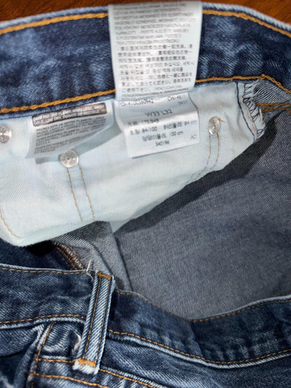 Levi's 505 Men's Jeans 33x32 Regular Fit Straight Leg Medium Wash Red Tab 33x32