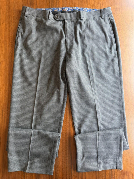 Lauren Ralph Lauren Men's Grey Micro-Check Dress Pants - Size 36x30