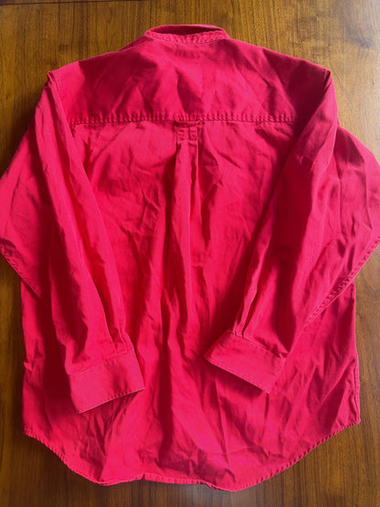 Vintage Duck Head Men's Red Button-Up - Size M