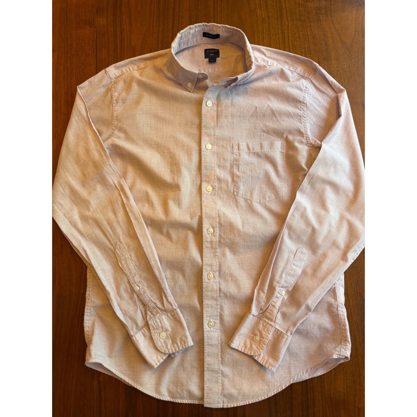 J.Crew Men's Slim Fit Long-Sleeve Button-Down Shirt Lavender - Size M