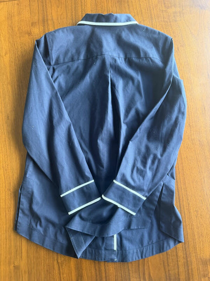 Chico's Women's Button Down Long Sleeve Shirt Navy Blue - Size 10