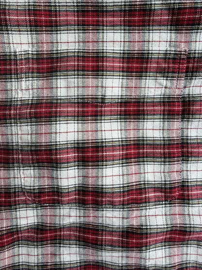 J.Crew Men's Slim Flex Oxford Red & White Plaid Button-Front Shirt - Size XL