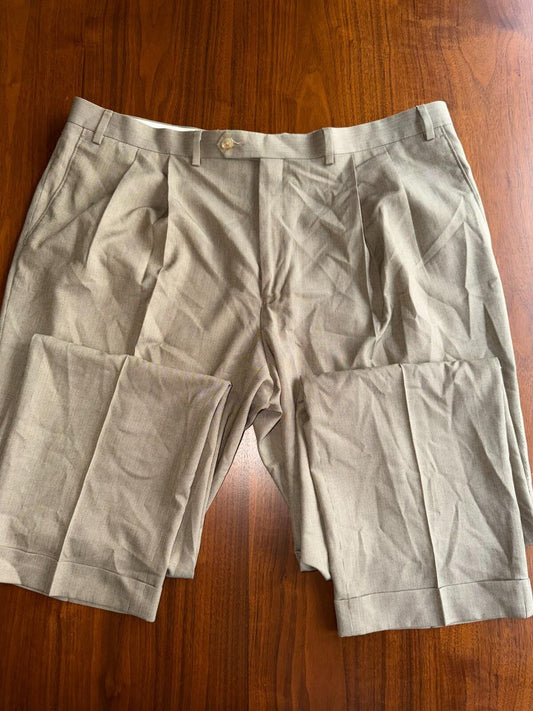 Ralph Lauren Men's Pleated Cuffed Pants Khaki Brown 40x32