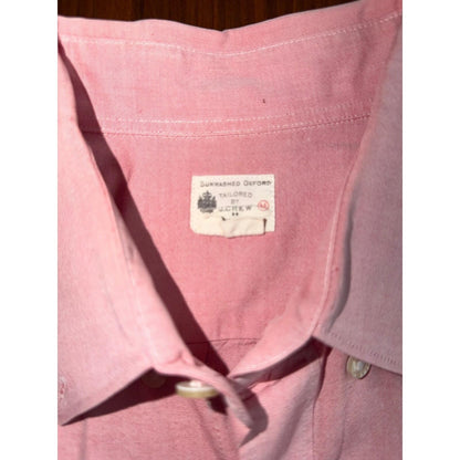 J.Crew Men's Sun-washed Oxford Short-Sleeve Shirt in Pink - Size M