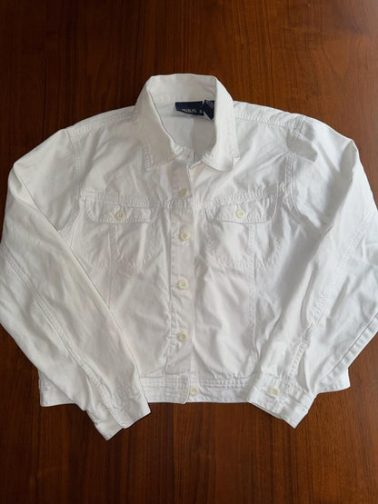 Vintage Bill Blass Jeanswear Women's Cotton Jacket White - Size S