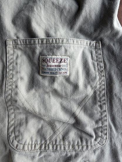 Squeeze Jeans Women's Beige Cotton Utility Overalls - Size S