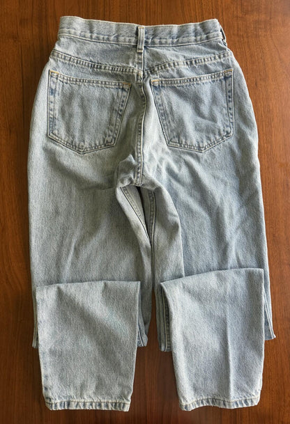 Vintage Lands' End Women's Light Wash Denim Jeans - Size 4R