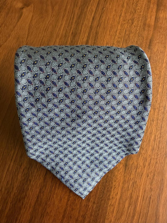 Vintage Polo Ralph Lauren Blue Patterned Silk Neck Tie