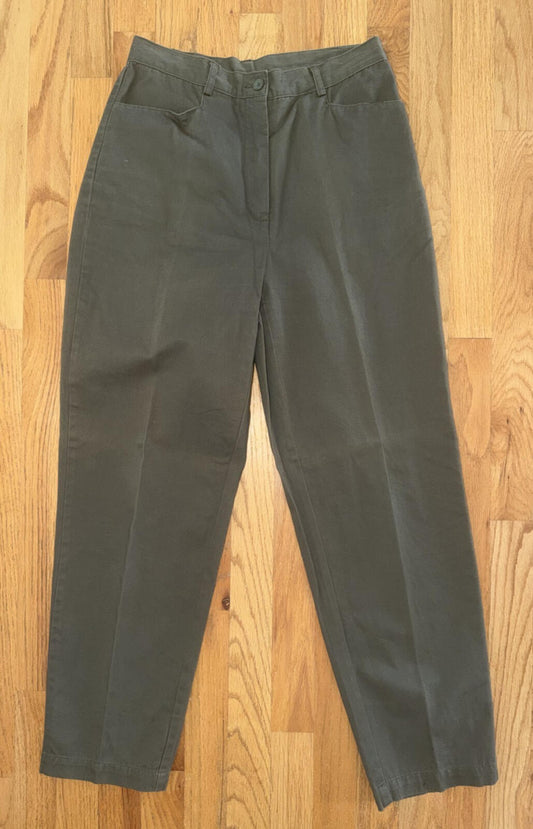 Vintage Casual Corner Annex Women's Olive Green Chinos - Size 10P