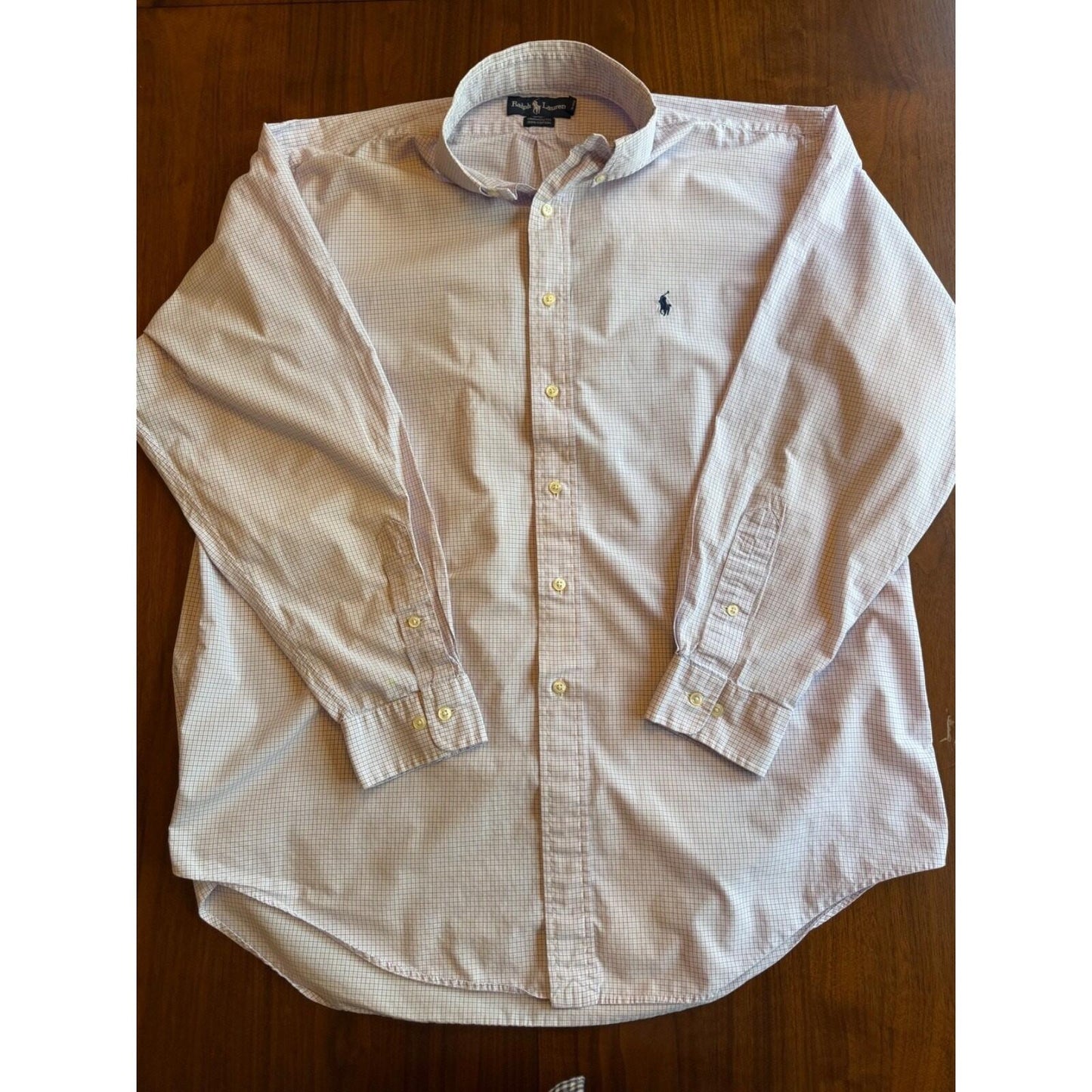 Polo Ralph Lauren Mens Yarmouth Cotton Check Button-Down Shirt - Size 16.5 34/35
