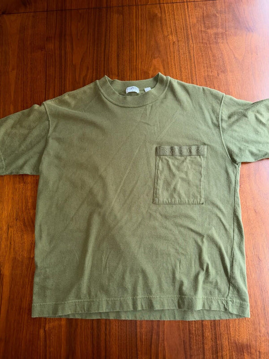 Vintage 90s Esprit Sport Women's Olive Green Pocket T-Shirt - Size M