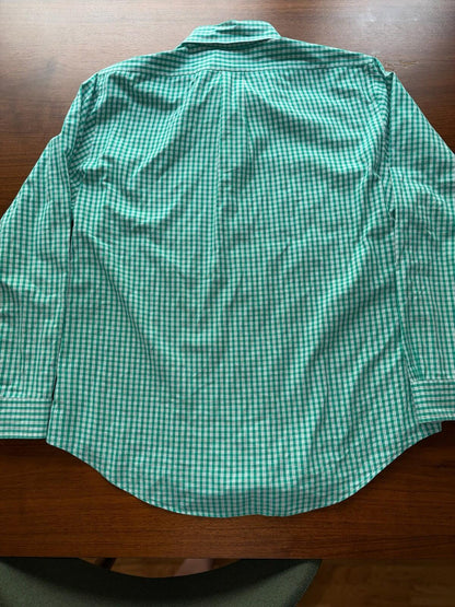 Brooks Brothers Regent Fit Green Tattersall Button-Down Shirt - Size L