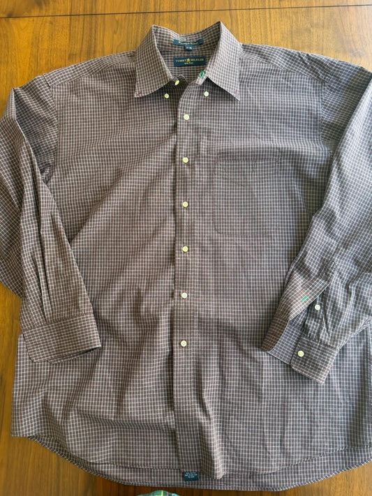 Tommy Hilfiger Gold Crest Dillard's Men's Plaid Button Down - 17 35