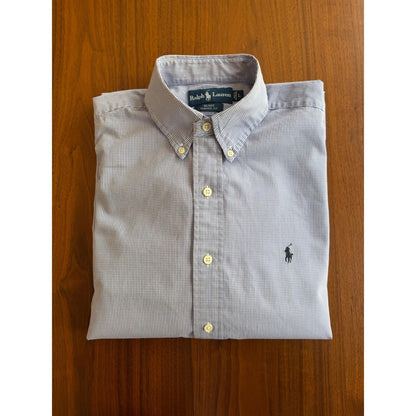 Polo Ralph Lauren Men's Blake Classic Blue Gingham Button-Down Shirt - Size L