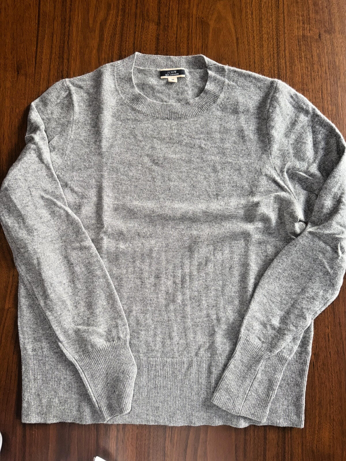 J.Crew Women's 100% Cashmere Crewneck Sweater Grey - Size M
