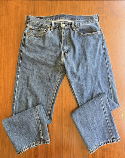 Levi's Mens 505 Regular Fit Straight Leg Jeans - 36x30