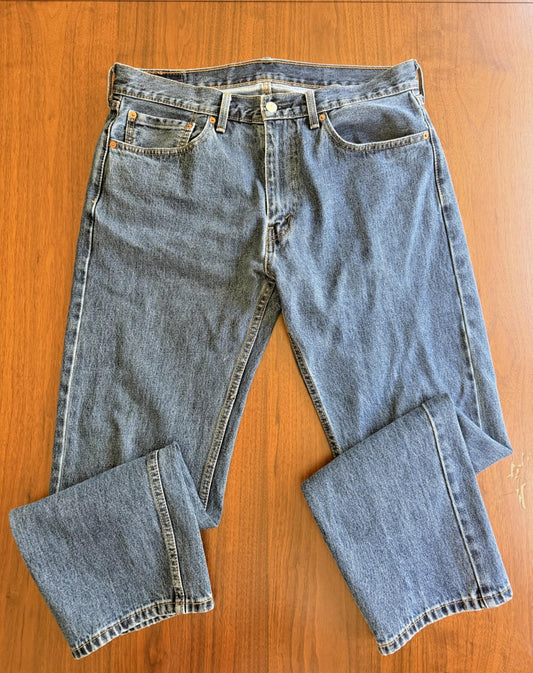 Levi's Mens 505 Regular Fit Straight Leg Jeans - 36x30