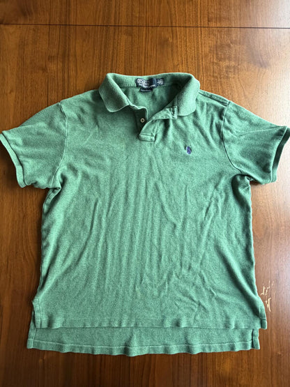 Polo Ralph Lauren Men's Custom Fit Green Short Sleeve Polo Shirt - Size L