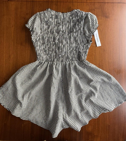 Princess Polly Black and White Gingham Romper NWT - Size 12