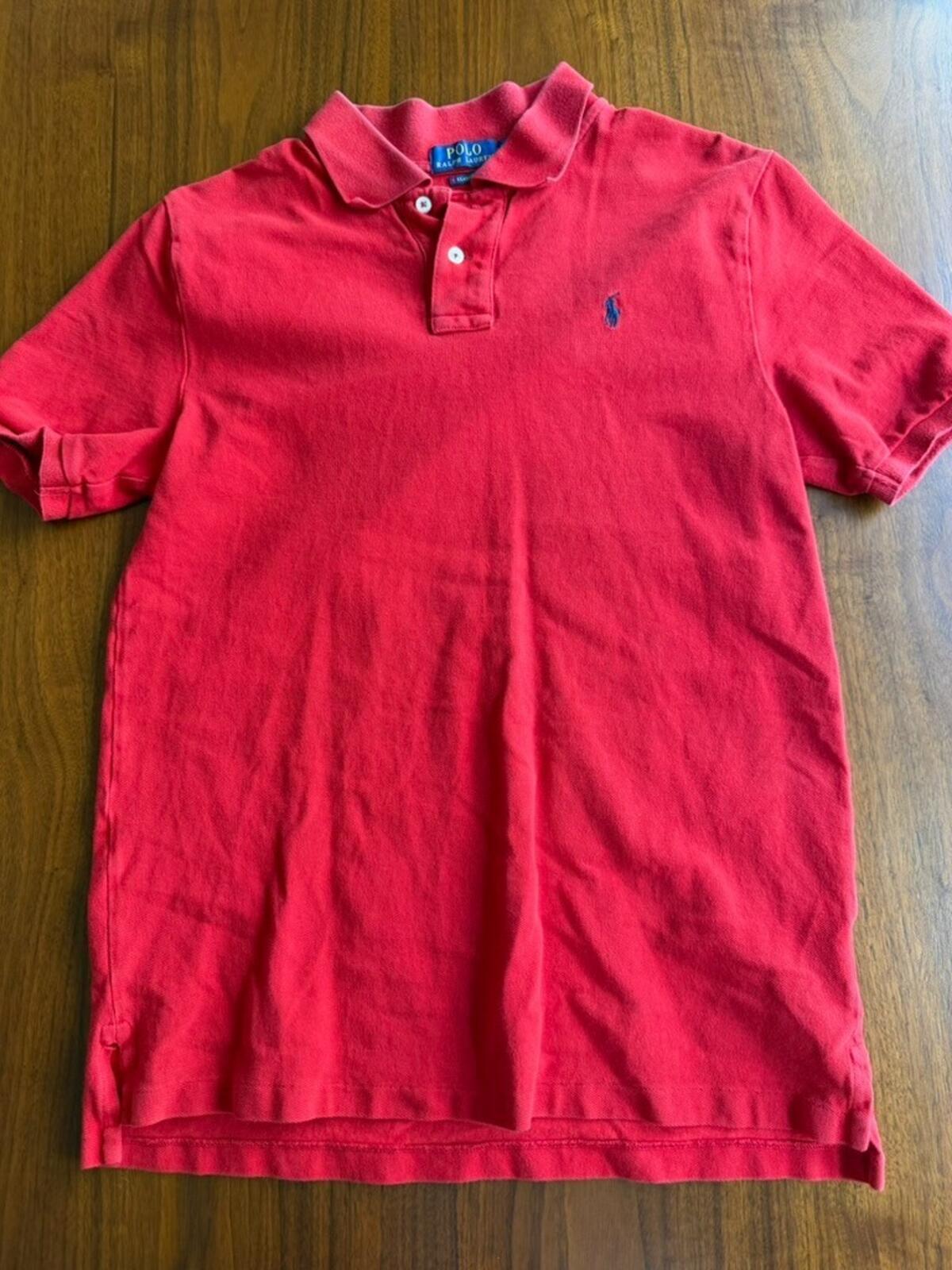 Polo Ralph Lauren Boy's XL (18-20) Classic Fit Red Short Sleeve Polo Shirt