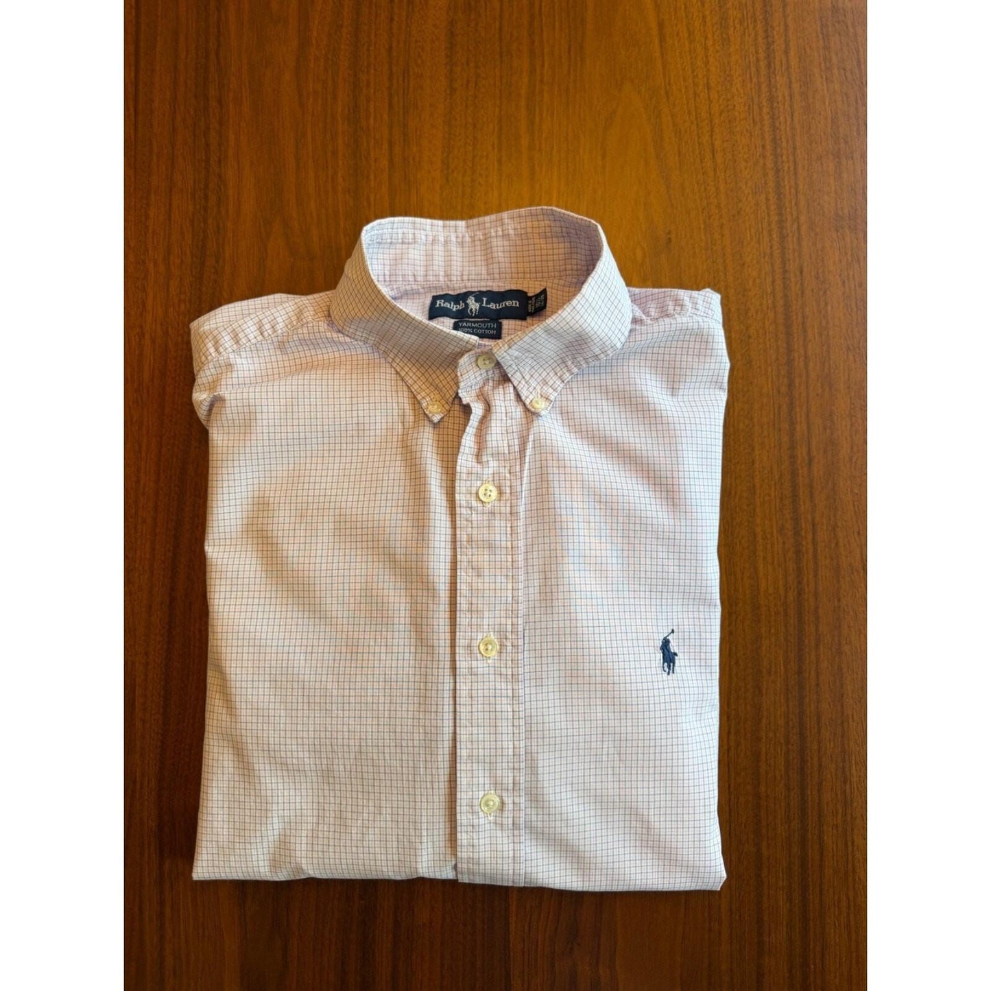 Polo Ralph Lauren Mens Yarmouth Cotton Check Button-Down Shirt - Size 16.5 34/35